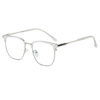 2025 New Men's Business Glasses Frame Retro Metal Half-Frame Eyebrow Flat Mirror Anti-Blue Light Myopia Frame