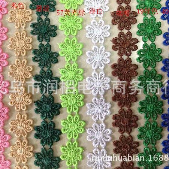 Spot supply 26 color explosion 2.5cm8 flower water soluble embroidery lace diy clothing applique
