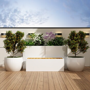 Stainless Steel Flower Box, Iron Flower Box, Outdoor Combination Courtyard, Park, Hotel Square Fence, Partition Flower Trough, Flower Bed