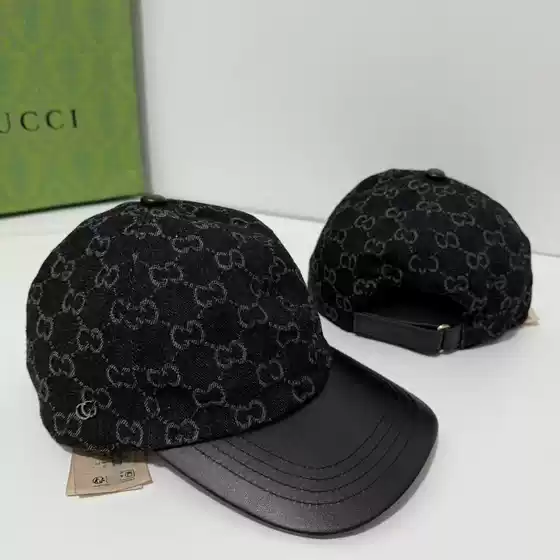 High-end products 1;1 fashion classic old flower retro denim baseball cap big head circumference men's and women's cap