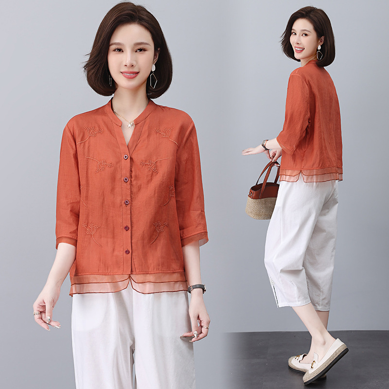 Đồ Bộ Nữ Chất Liệu Vải Bông Big Size Ngoại Cỡ Trông Trẻ Hơn Tuổi Hàng Mùa Hè Trung Niên