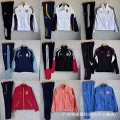 New Football Uniforms Spain Argentina Germany Arsenal Training Waterproof Trendy Windbreaker Jacket Set