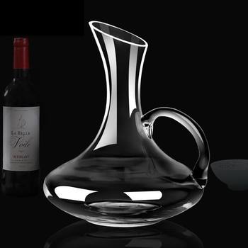 Decanter crystal glass decanter with handle lead-free wine separator wine pot wine bottle household European style