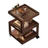 Light Luxury Living Room Sofa Side Table Tea Table Modern Simple Bedside Table Mobile Creative Bedside Small Coffee Table Small Table Narrow