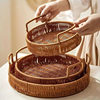 Rattan-like storage basket woven storage desktop snacks dried fruit snacks fruit gift tray afternoon tea basket