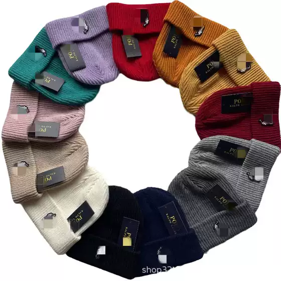 Hat Women's Autumn and Winter Woolen Hat European and American Casual Sports Trendy Brand Knitted Hat Thickeneded Warm Baotou Cold Hat Embroider