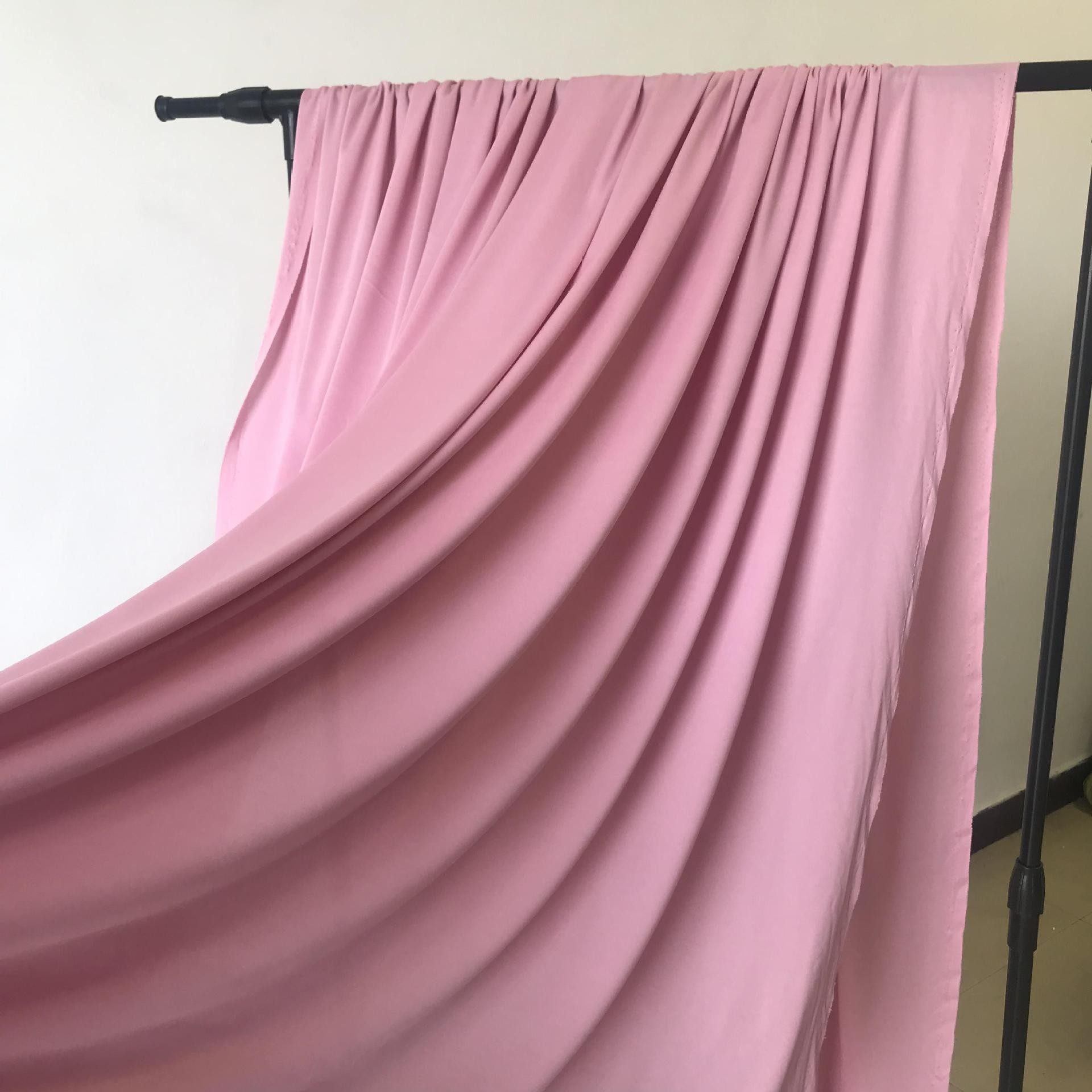 Wedding Celebration Pink Milk Silk Stretch Fabric Stage Background Decoration Drape Cloud Veil Props