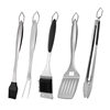16-inch thickened 430 stainless steel outdoor household BBQ Oil Brush Fork shovel food clip barbecue tool suit
