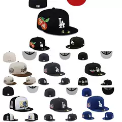 Cross-Border Foreign Trade La Dodgers Baseball Cap Ny Yankees Large Head Circumference Classic Hip-Hop Non-Adjustable Size Cap