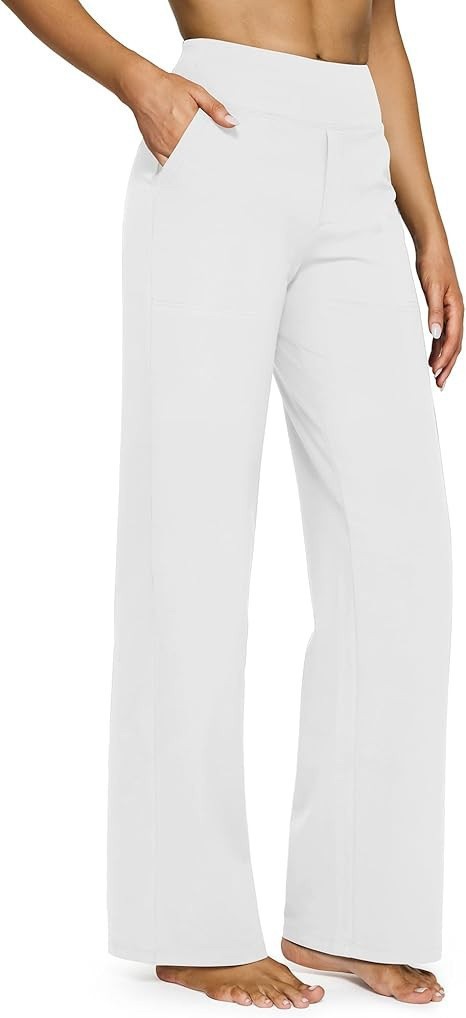 High Waisted Loose Fit Straight Leg Pants Solid Color Pocket Design Casual Style Autumn Collection Wholesale