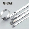 304 Ball-Lock Stainless Steel Metal Cable Ties Anti-Corrosion Packaging Binding Straps 4.6*300mm Tightening