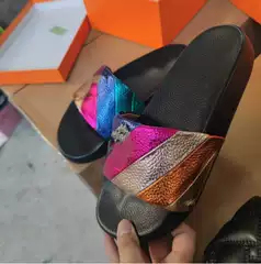 2026 New Spring/Summer Eagle Head Colorful One-Strap Thick-Soled Beach Women's Slippers & Sandals - Large Size Outdoor Direct Sale
