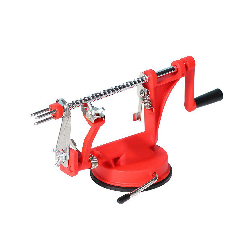 Three-In-One Automatic Peeling, Coring and Slicing Machine, Multifunctional Fruit Peeling Household Hand-Cranked Apple Peeler
