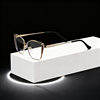 2025 New Metal Anti-Blue Light Glasses Frame Export Style Personalized Cat-Eye Flat Mirror European and American Can Be Equipped with Prescription Frames