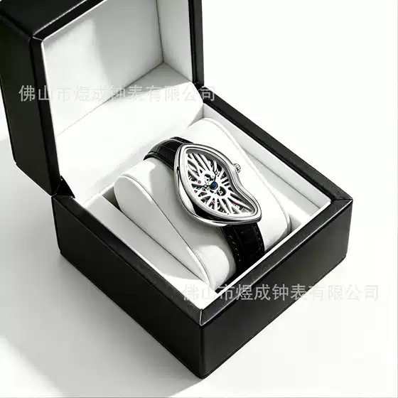 Cross-Border Premium Y2K Irregular-Shaped Men's Watch with a Melting and Distorted Design, Niche Design, High-End Quartz Wristwatch