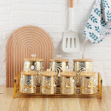 Трансграничный специальный набор для Ближнего Востока light luxury seasoning box set бытовая банка для приправ кухонные принадлежности бамбуковая крышка керамическая герметичная банка