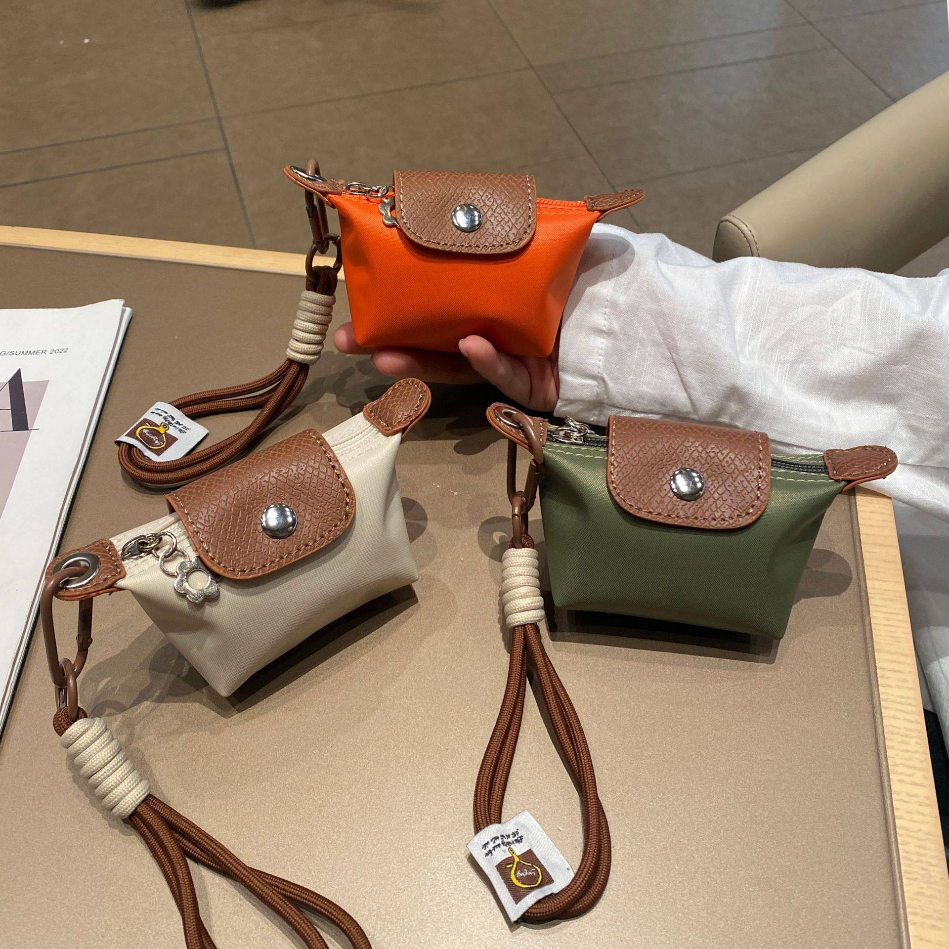 Mini Dumpling Bag Women Nylon Waterproof Lightweight 5 New Contrast Color Coin Purse Earphone Lipstick Key Small Hanging Bag