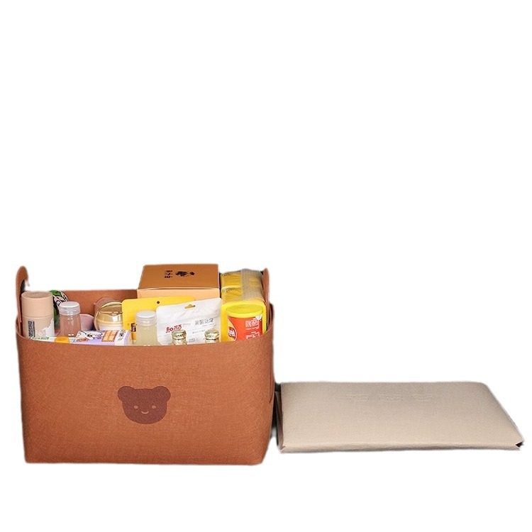 Felt storage basket car trunk car storage box car storage box artifact large capacity folding storage basket