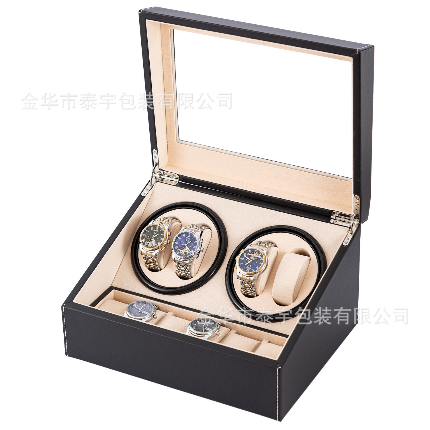 Watch Shaker Leather 4+6 High-End Watch Case Shaker Automatic Mechanical Watch Storage Box Factory Direct Sales in Stock