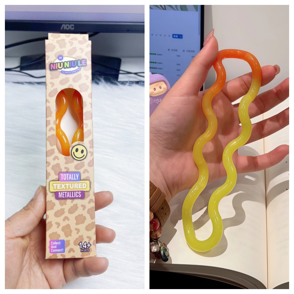 跨境温变扭扭乐儿童专注力训练神器缠绕减变发泄减压玩具厂家直销