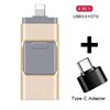 Cross-Border Wholesale E-Commerce 4-in-1 Pingguo Mobile Phone USB Metal Push-Pull Type-C USB Flash Drive Large Capacity USB Flash Drive 2Tb