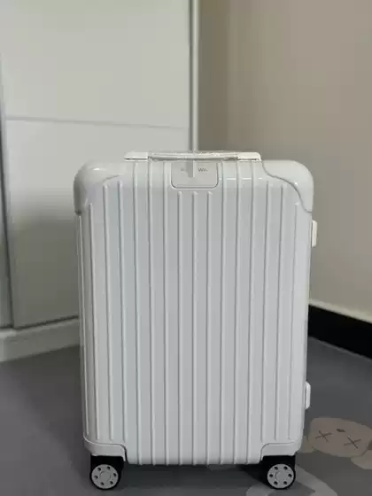 Pure White/Riemo Essential Series 20inch Polycarbonate Trolley Suitcase Made of Pc Material