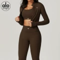 TZ8047-5 Brown (Long Sleeve-Bra-Leggings)
