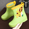 Children's rain boots cute cartoon boys and girls kindergarten baby waterproof shoes overshoes medium and big children non-slip rain boots rubber shoes