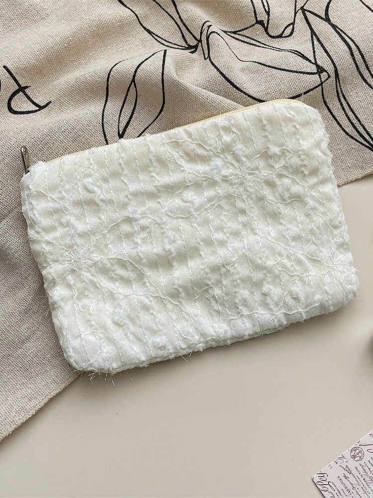 55153 Three-Dimensional Chiffon Flower Coin Purse, Miscellaneous Key Organizer, Carry-On Cosmetics Lipstick Storage Bag