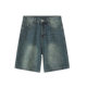 MTLCLOTHES men's clothing | 2023 Summer new retro loose Korean style distressed Denim shorts cropped pants