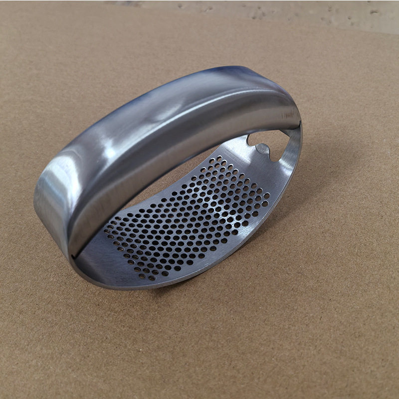 Stainless Steel Ring-shaped Manual Garlic Puree Press Garlic Powder Artifact Household Multifunctional Manual Garlic Puree