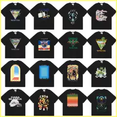 New Casa Casablanca Short-Sleeved Correct Version Ins European and American Niche Trendy Brand Cotton Casual High Street European and American T-Shirt