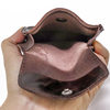 Vintage first layer cowhide vegetable tanned leather hand-brushed coin purse Women's Small soft leather storage bag driver's license bag