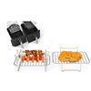 Cross-Border Hot Selling Stainless Steel Air Fryer Rack Air Fryer Oven Accessories Square Set Food Clip Silicone Sweep