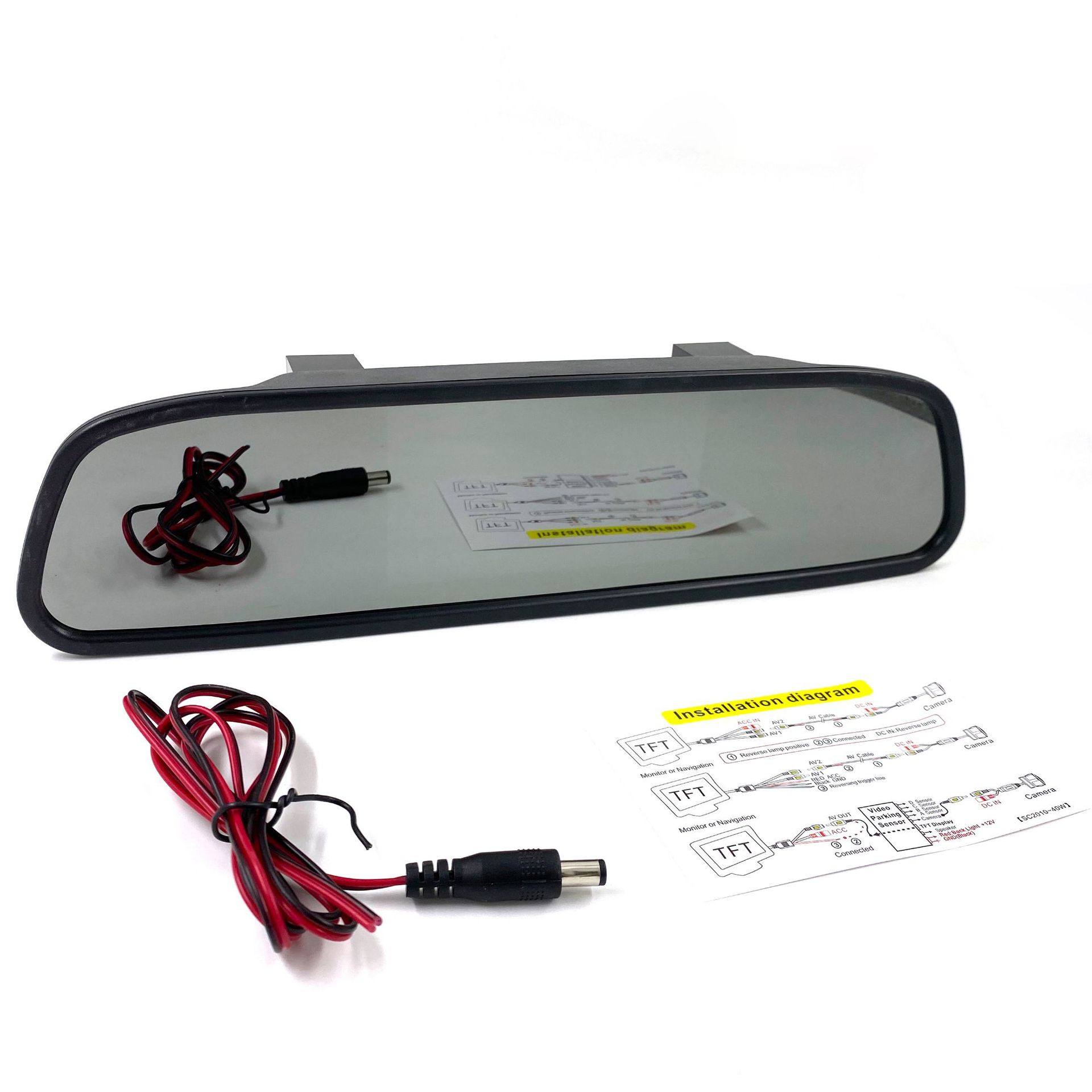 4.3inch Rearview Mirror Car Monitor 12-Volt Lcd Screen Reversing Image High-Definition Car Monitor