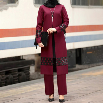 Arab Women's Clothing Middle East New suit Dubai Abaya Two-Piece Muslim Clothing Southeast Asian Clothing