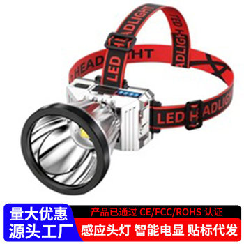 Induction Headlamp Long Endurance Strong Light Super Bright Field Lamp Charging Outdoor Fishing Head-Mounted Miner's Lamp Flashlight