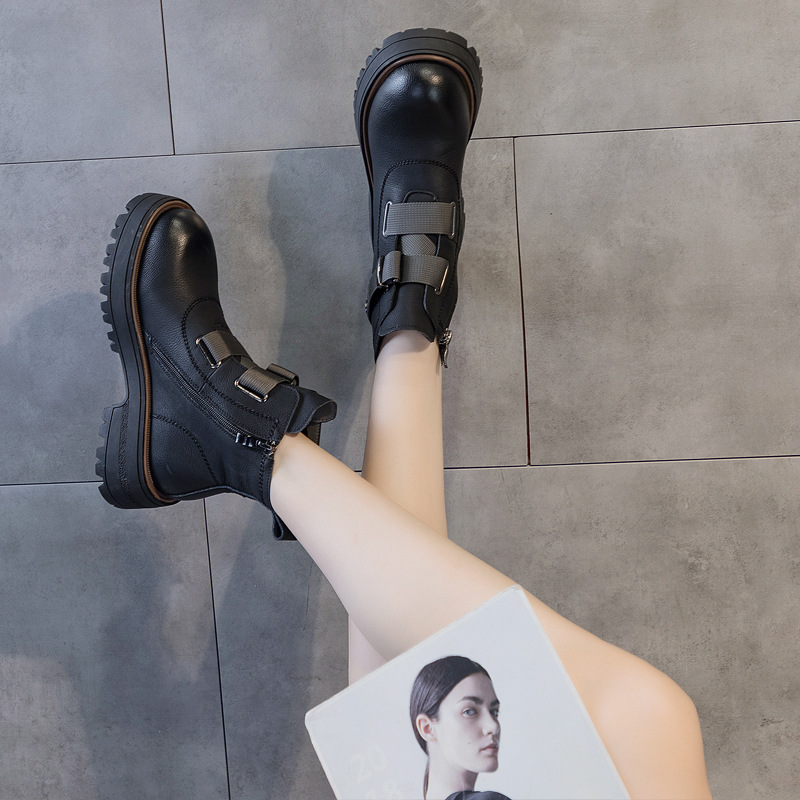 (Mới) Mã K3480 Giá 2190K: Boot Cổ Thấp Nữ Wetdi Kẻ Caro Hàng Mùa Xuân Thu Đông Kẻ Caro Đế Cao Giày Dép Nữ Chất Liệu G05 Sản Phẩm Mới, (Miễn Phí Vận Chuyển Toàn Quốc).
