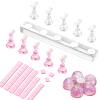 Nail long acrylic nail piece holder Plum Blossom magic color base Clay set beginner fixed nail piece practice stand