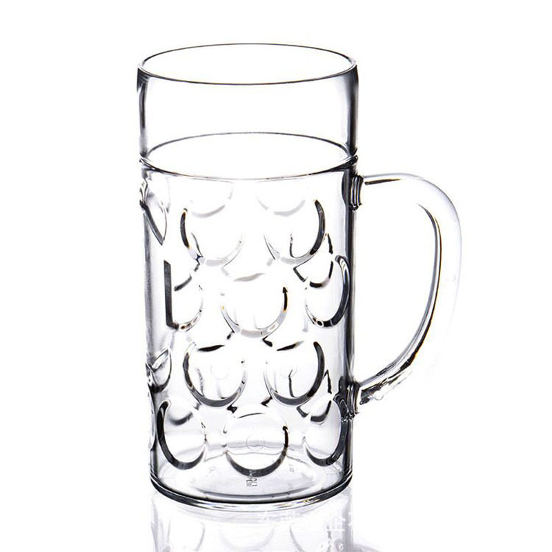 Acrylic Plastic Large-Capacity Draft Beer Cup Commercial Bar Ktv Beer Cup with Handle Tie Pot Beverage Hero Cup