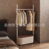 2025 New Model Bedroom Floor-Standing Wardrobe Clothes Rack Cream Shelf Wardrobe Movable Coat Rack Integrated