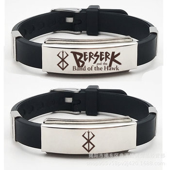 Game Peripheral Hand Jewelry Sword Wind Legend Overlord's Egg Bay Black Wright Logo Brand Bracelet Stainless Steel Bracelet