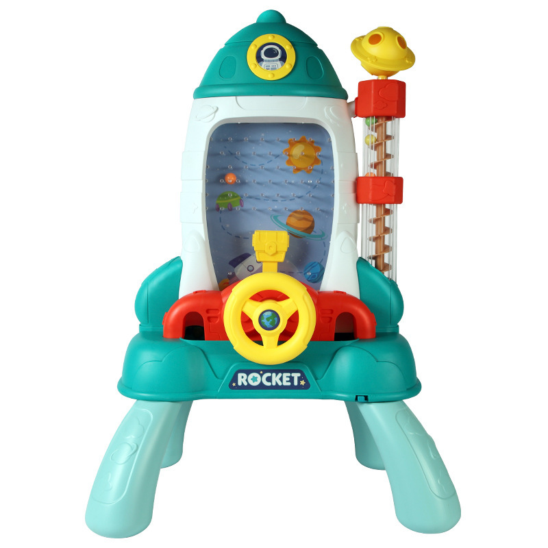 抖音同款儿童有趣味火箭接球机接豆豆游戏机超大号游戏桌玩具礼物 - 图3
