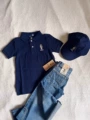 Ralph navy blue polo short sleeves (ready in stock)