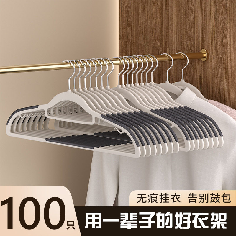 Clothes Hanger for Home Use, Non-Marking, Anti-Shoulder Crease, Clothes Support for Drying Clothes Without Bagging, Non-Slip Garment Rack Hanger