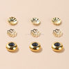 14/18K gold nine-character needle ball needle receptacle copper ring love-shaped diy jewelry spacer bead copper accessories wholesale