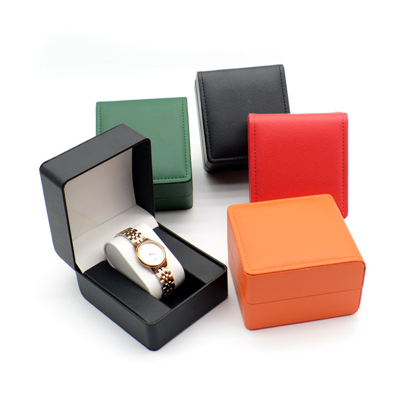 Pu Leather Frosted Rounded Corner Watch Box Display Square Box High-End Watch Packaging Box Gift Storage Box Ready for Sale