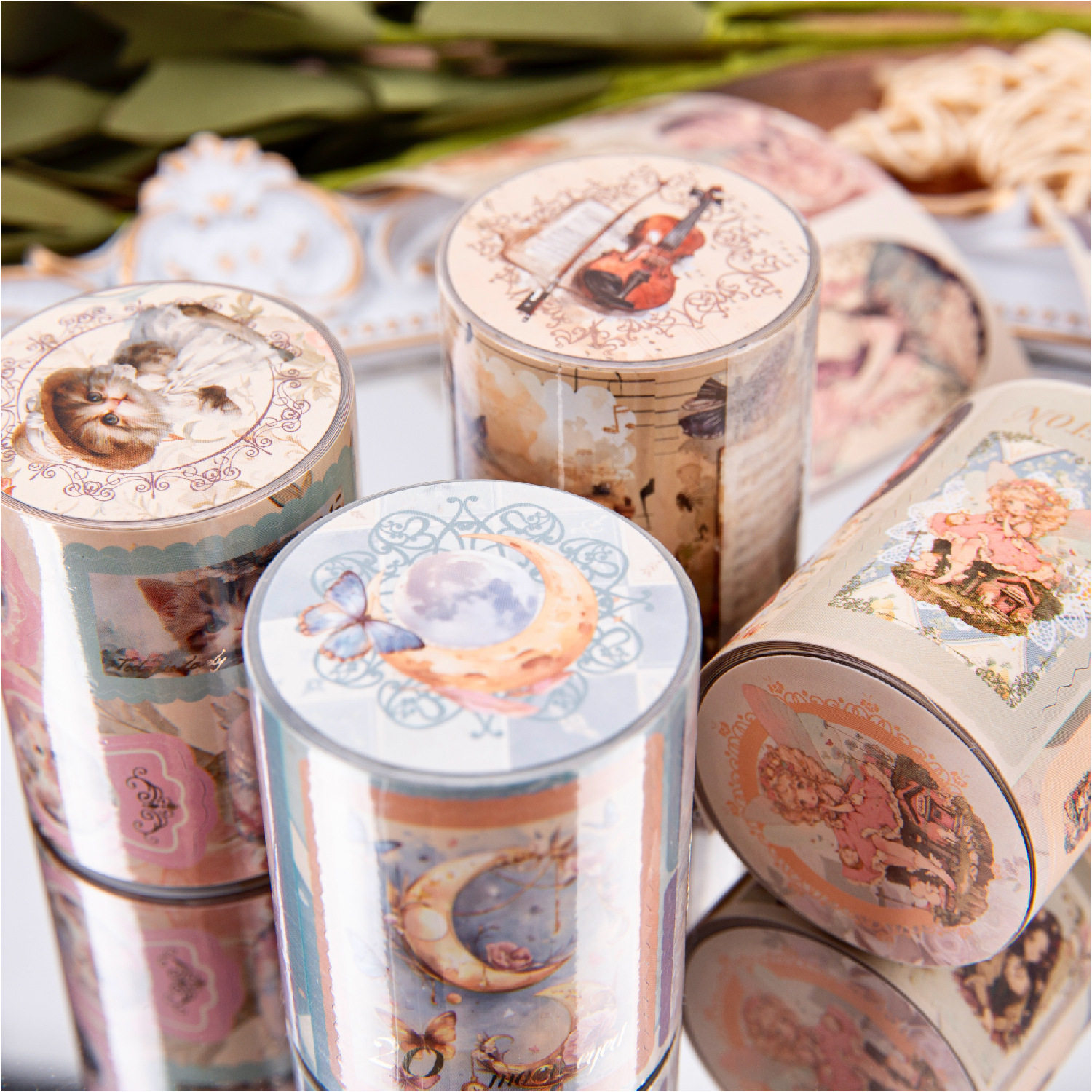 Dark Phantom of the Opera Die-cutting Tape Time Book Jane Series Retro Bronzing Hand Account Decoration Material Cycle Post 6