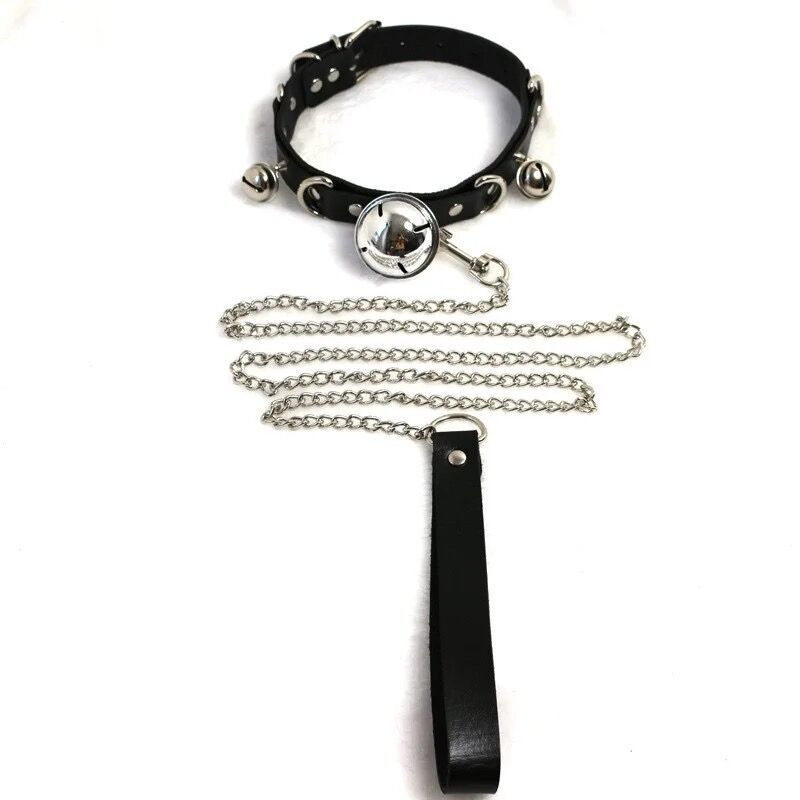 Bell Collar Leash Female Neck Strap Sexy Collar Clavicle Chain Neck Necklace Collar Choker Dog Leash m Female