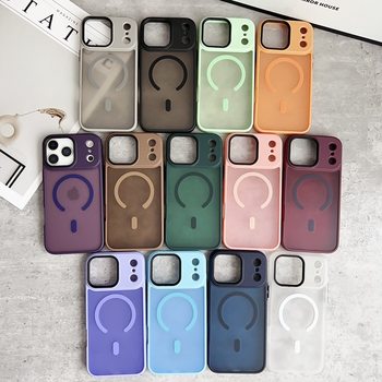 Suitable for Apple 17 Phone Case with Magnetic Skin-Feel Finish, Detachable Lens Frame for iPhone 16 Pro Max, Matte Finish for 15 Plus